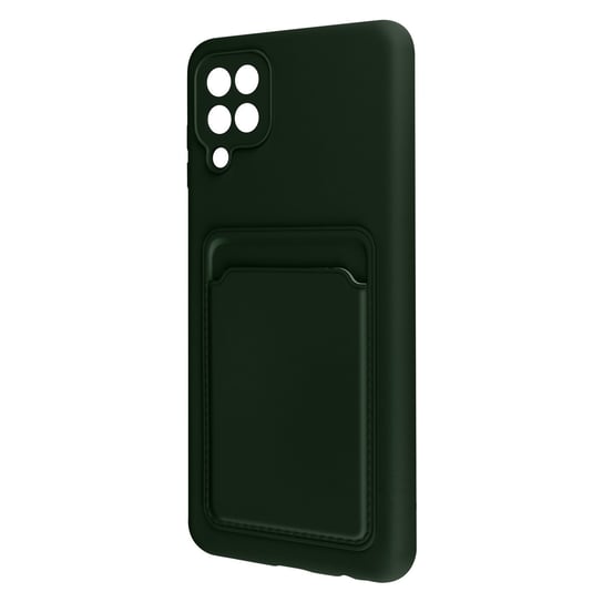 Samsung Galaxy A12 Etui Elastyczne silikonowe etui z miejscem na kartę Forcell zielone Forcell