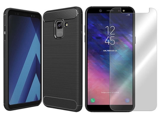 SAMSUNG GALAXY A6 2018 ETUI KARBON POKROWIEC SZKŁO VegaCom