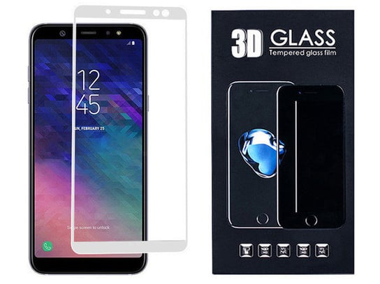 Samsung Galaxy A6 Plus 2018 3D 9H Białe Cały Ekran VegaCom