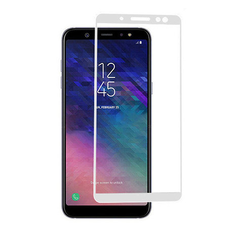 Samsung Galaxy A6 Plus 2018 hartowane szkło 5D Full Glue - Biały. EtuiStudio