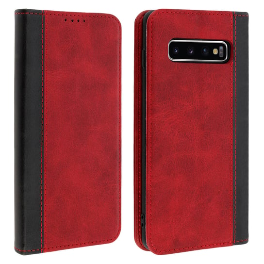 Samsung Galaxy S10 Plus Folio Case Storage Card Podstawka wideo w kolorze czerwonym Avizar