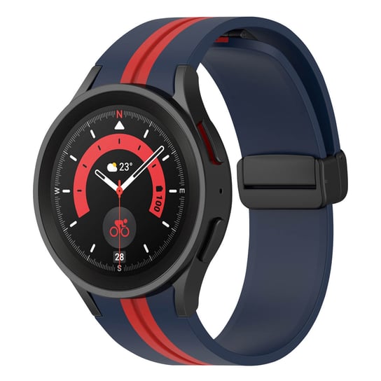 Samsung Galaxy Watch 5 / 5 Pro / 4 Pasek Elastyczny silikon Dwukolorowy niebieski/czerwony Avizar