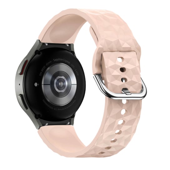 Samsung Galaxy Watch 5 / 5 Pro / 4 Pasek Silikonowa tekstura diamentu Różowy Avizar
