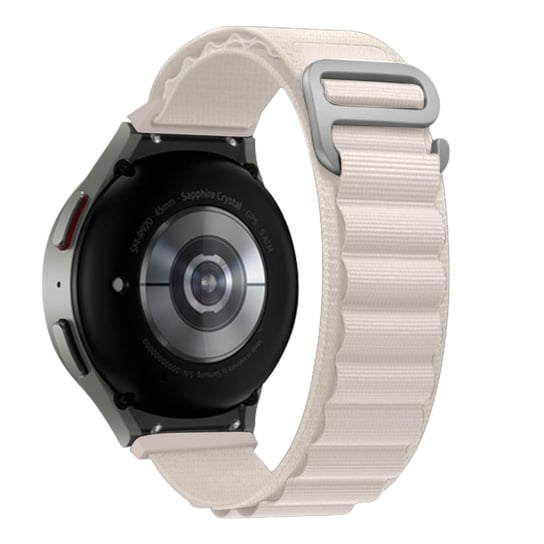Samsung Galaxy Watch 5 / 5 Pro / 4 Pasek z regulowaną nylonową klamrą w kolorze białym Avizar