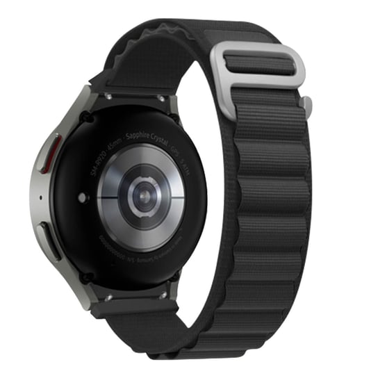 Samsung Galaxy Watch 5 / 5 Pro / 4 Pasek z regulowaną nylonową klamrą w kolorze czarnym Avizar