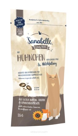 Sanabelle Crispies Kurczak i mleko 55g, Przysmak Dla Kota Bosch