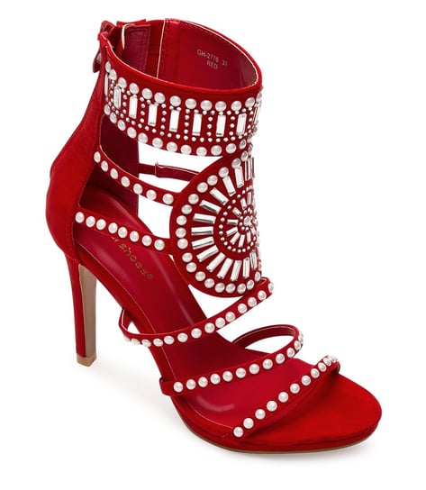 Sandałki damskie, Ideal Shoes GH-2776, czerwone, rozmiar 40 IDEAL SHOES