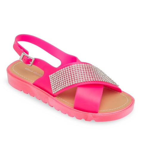 Sandałki damskie, Ideal Shoes PT-9133 Różowe, rozmiar 38 IDEAL SHOES