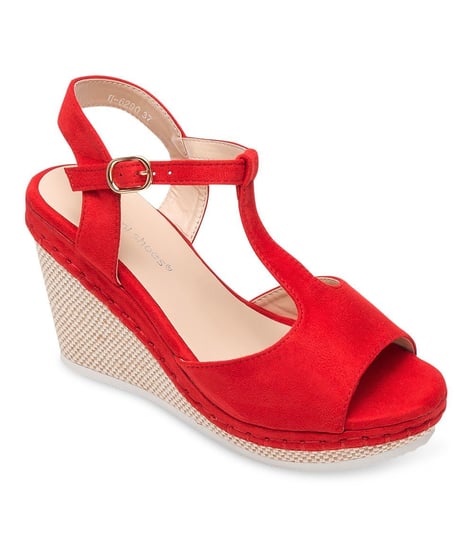 Sandałki Damskie Ideal Shoes U-6290 Czerwone - 40 IDEAL SHOES