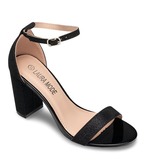 Sandałki damskie, Laura Mode QL-163, czarne, rozmiar 40 LAURA MODE