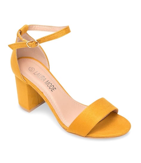 Sandałki damskie, Laura Mode QL-81, żółte, rozmiar 39 LAURA MODE