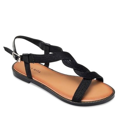 Sandałki damskie, Laura Mode WL046, czarne, rozmiar 36 LAURA MODE