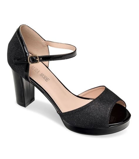 Sandałki damskie, Laura Mode WXL002, czarne, rozmiar 40 LAURA MODE