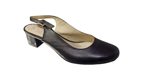 Sandały damskie czarne obcas 4,5cm nr.38 Polskie buty