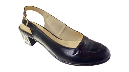Sandały damskie czarne obcas 4cm nr.36 Polskie buty