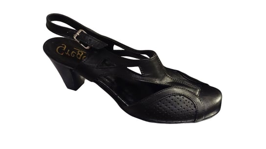 Sandały damskie czarne obcas 6,5cm nr.39 Polskie buty