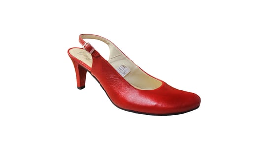 Sandały damskie czerwone obcas 8,5cm nr.41 Polskie buty