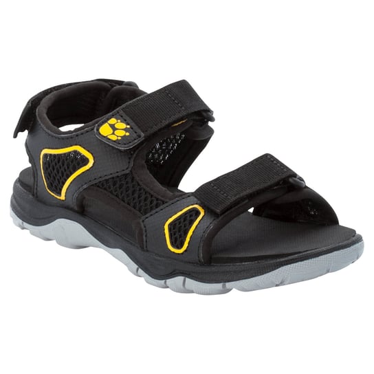 Sandały Dziecięce Taraco Beach Sandal K Black / Burly Yellow Xt 28 Jack Wolfskin