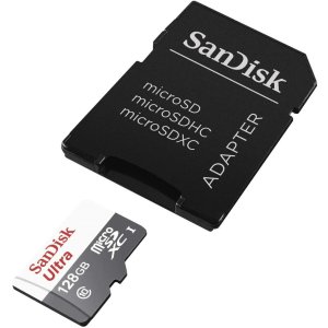 SANDISK ULTRA MICROSDXC 128 GB + ADAPTER SD 100MB/S KLASA 10 UHS-I - Opakowanie na tablet SanDisk