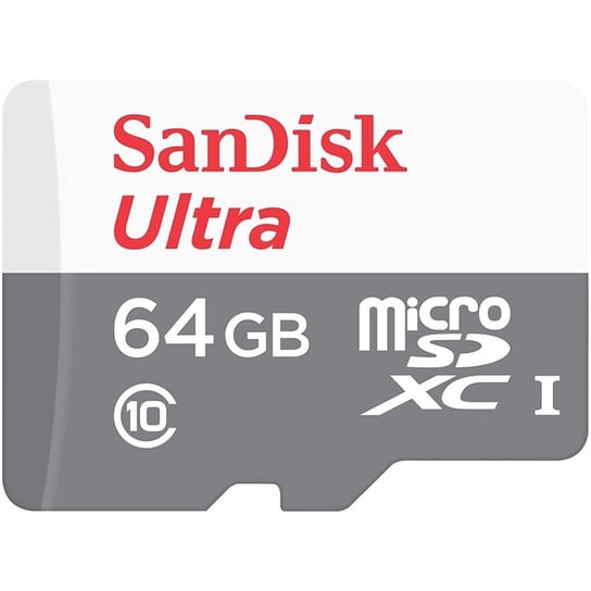 SanDisk Ultra microSDXC - Karta pamięci 64 GB Class 10 UHS-I 100MB/s z adapterem SanDisk