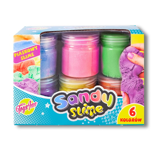 Sandy Slime, zestaw 6 kolorów x 160g toys inn
