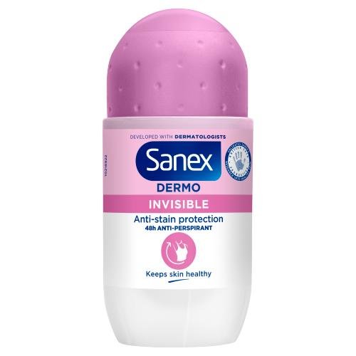 Sanex, Antyperspirant w kulce dla kobiet Invisible Roll On, 50 ml Sanex