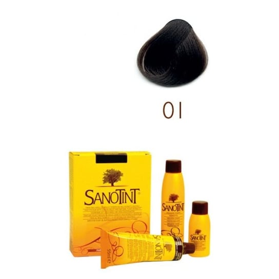 Sanotint, Classic, farba do włosów na bazie ekstraktów roślinnych i witamin 01 Black, 125 ml Sanotint