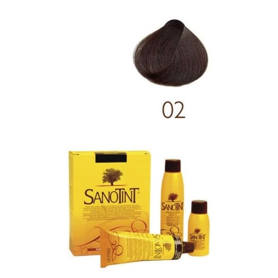 Sanotint, Classic, farba do włosów na bazie ekstraktów roślinnych i witamin 02 Black Brown, 125 ml Sanotint