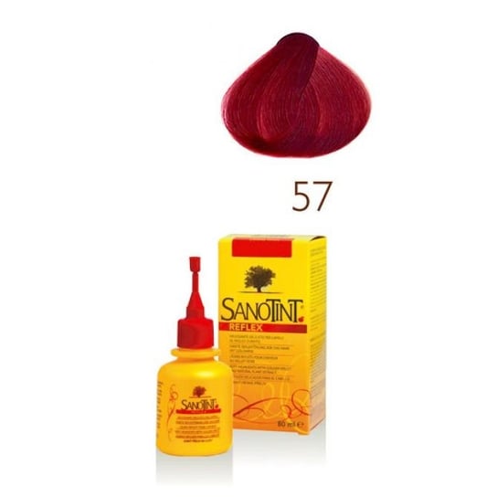 Sanotint, Reflex, szampon koloryzujący na bazie ekstraktów roślinnych i witamin 57 Dark Red, 80 ml Sanotint