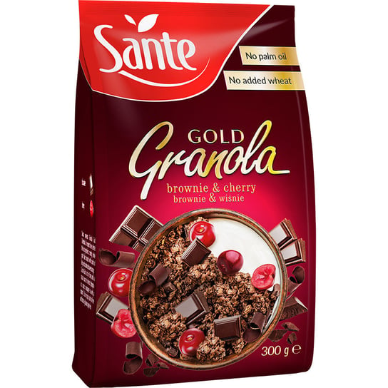 Sante Gold Granola 300G Płatki Śniadaniowe Brownie Cherry Sante