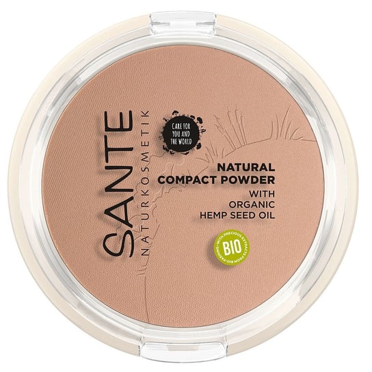 Sante Natural Compact Powder, Naturalny Puder Prasowany, 02 Neutral Beige, 9g SANTE