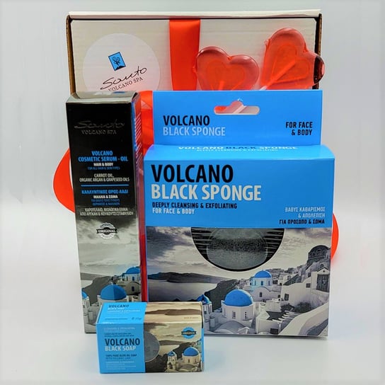 Santo Volcano Spa, Walentynki, Zestaw kosmetyków do pielęgnacji, 3 szt. Santo Volcano Spa