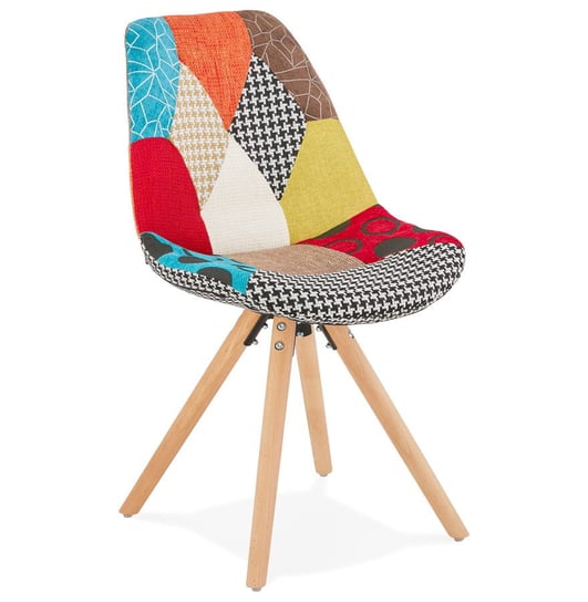 SAPRISTI krzesło tkanina  multikolor, nogi natural Kokoon Design