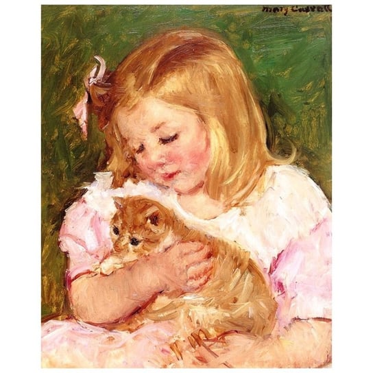 Sara Holding A Cat - Mary Cassatt 40x50 Legendarte