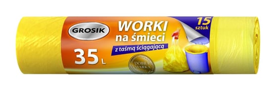 Sarantis Jan Niezbędny Grosik Worki na śmieci z taśmą 35L  1op-15szt Sarantis
