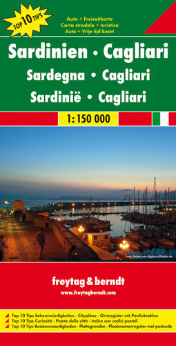 Sardynia, Cagliari. Mapa 1:150 000 Opracowanie zbiorowe