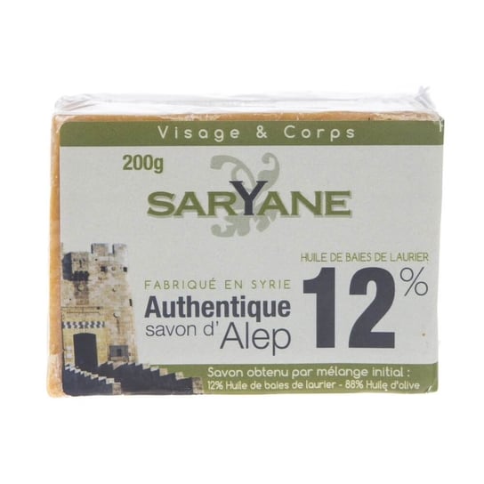 Saryane, mydło w kostce Aleppo 12% oleju laurowego, 200 g Saryane
