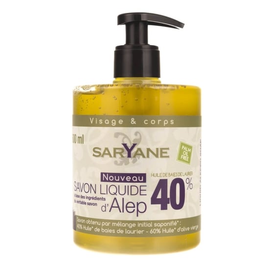 Saryane, mydło w płynie Aleppo 40% oleju laurowego, 500 ml Saryane