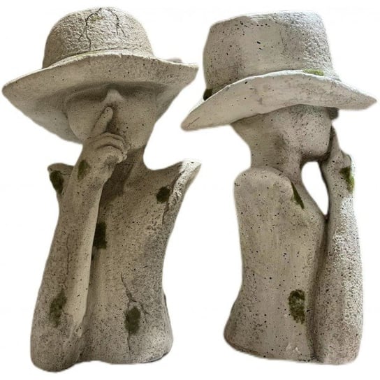 SASKA GARDEN, Donica ogrodowa mężczyzna w kapeluszu, 24x28x45 cm Saska Garden