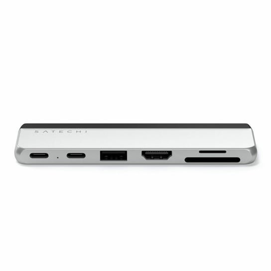 SATECHI Podwójny Hub USB-C dla Surface Pro 9, Stacja dokująca Microsoft Surface Pro 9 z 3.2 USB-A, 4k/60Hz HDMI, USB4 Pass-Through, 3.2 USB-C, UHS-I SD/TF Karte Satechi