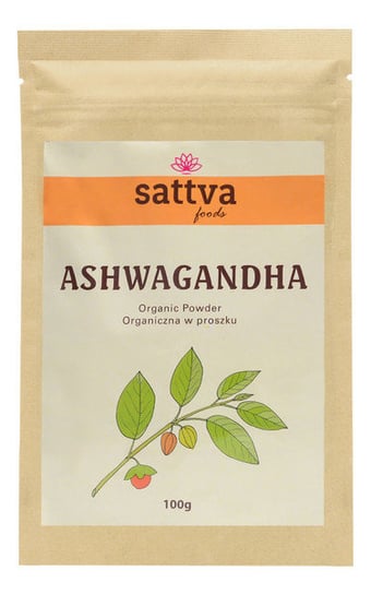 Sattva Foods Organiczna Ashwagandha w proszku Suplement diety, 100g Sattva