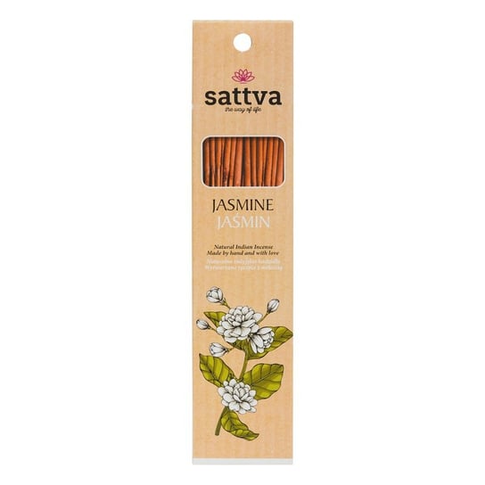 Sattva Jaśmin 15 szt - Natural Indian Incense Naturalne indyjskie kadzidełko Jasmine Sattva