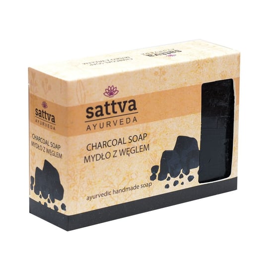 Sattva, mydło w kostce z węglem, 125 g Sattva