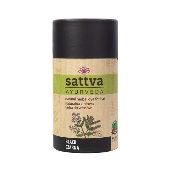 Sattva Natural herbal dye for hair naturalna ziołowa farba do włosów black 150g Sattva