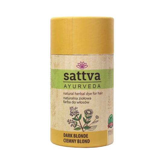 Sattva, Natural Herbal Dye for Hair naturalna ziołowa farba do włosów Dark Blonde 150g Sattva