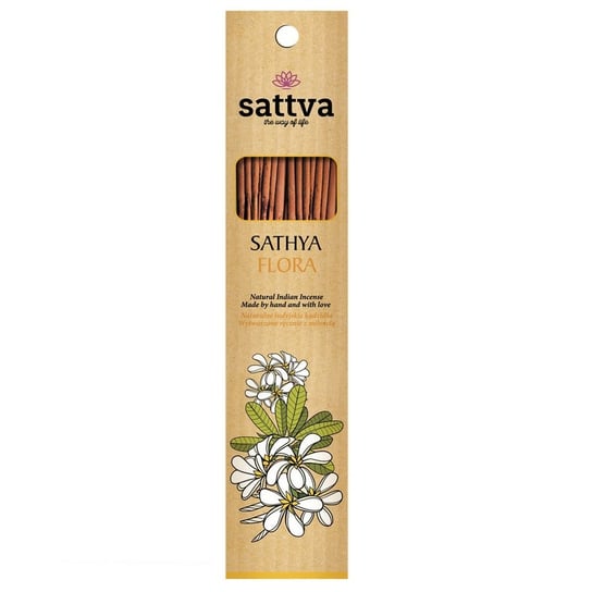 Sattva Natural Indian Incense naturalne indyjskie kadzidełko Sathya Flora 15szt Sattva