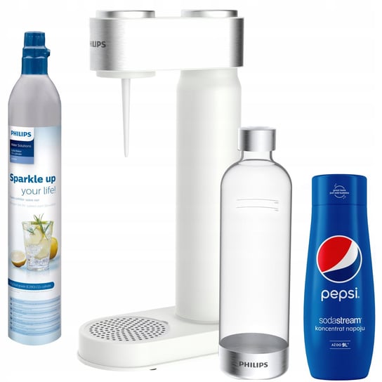Saturator do wody PHILIPS ADD4902WH biały/stalowy + syrop Pepsi Philips