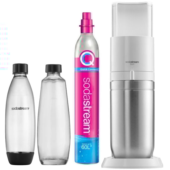 Saturator do wody SODASTREAM Duo biały, 2 butelki + nabój SodaStream