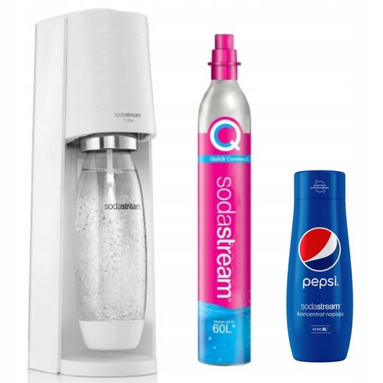 Saturator do wody SODASTREAM TERRA Biały + syrop Pepsi SodaStream