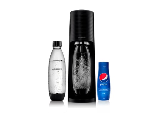 Saturator do wody SODASTREAM Terra czarny + Syrop Pepsi 440 ml SodaStream